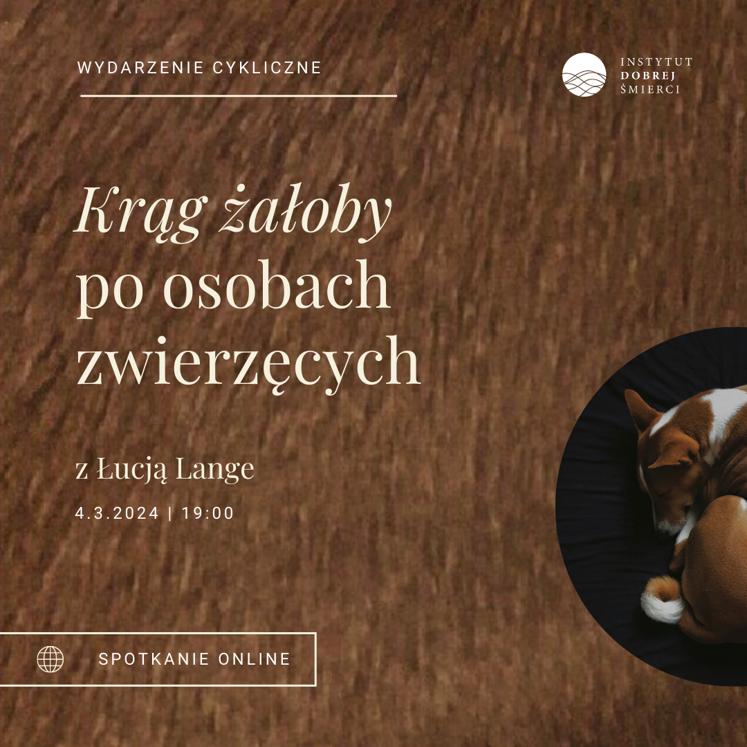 Grafika przedstawia zwiniętego w kłębek psa.